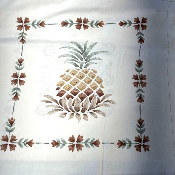 Craft Fabric Panels Pineapple Floral Pillows Table Runner Bed Covering Cotton - Picture 1 of 3